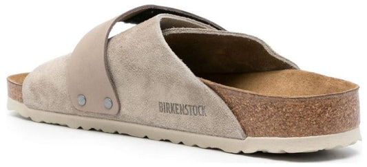 Birkenstock1 1015573ST Suede Taupe Brown Slide Sandals